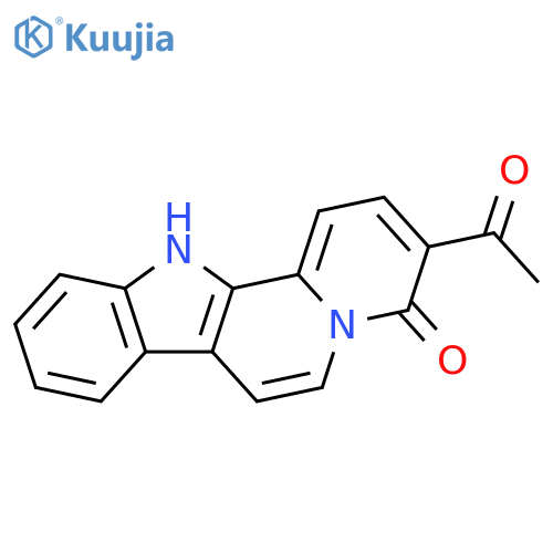 Indolo[2,3-a]quinolizin-4(12H)-one, 3-acetyl- structure