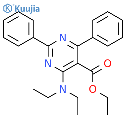 5-Pyrimidinecarboxylic acid, 4-(diethylamino)-2,6-diphenyl-, ethyl ester structure