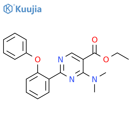 5-Pyrimidinecarboxylic acid, 4-(dimethylamino)-2-(2-phenoxyphenyl)-,ethyl ester structure