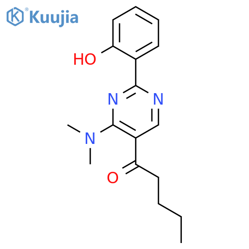 1-Pentanone, 1-[4-(dimethylamino)-2-(2-hydroxyphenyl)-5-pyrimidinyl]- structure