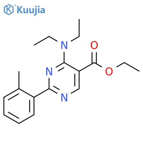 5-Pyrimidinecarboxylic acid, 4-(diethylamino)-2-(2-methylphenyl)-, ethyl ester structure