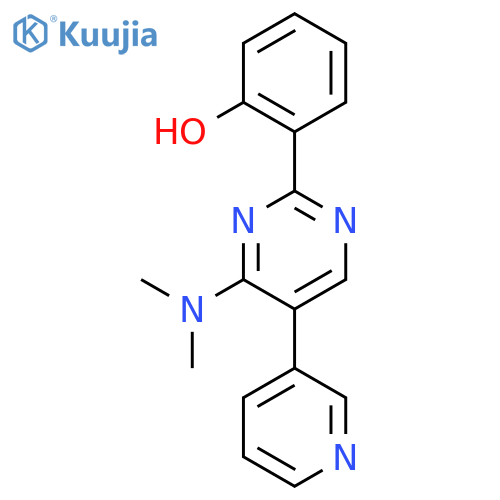 Phenol, 2-[4-(dimethylamino)-5-(3-pyridinyl)-2-pyrimidinyl]- structure