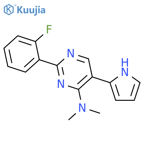 4-Pyrimidinamine, 2-(2-fluorophenyl)-N,N-dimethyl-5-(1H-pyrrol-2-yl)- structure