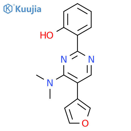 Phenol, 2-[4-(dimethylamino)-5-(3-furanyl)-2-pyrimidinyl]- structure
