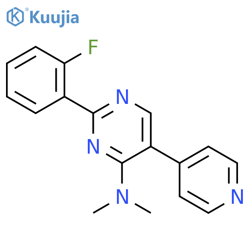 4-Pyrimidinamine, 2-(2-fluorophenyl)-N,N-dimethyl-5-(4-pyridinyl)- structure