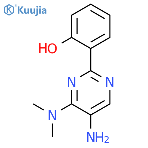 Phenol, 2-[5-amino-4-(dimethylamino)-2-pyrimidinyl]- structure