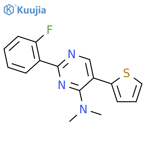 4-Pyrimidinamine, 2-(2-fluorophenyl)-N,N-dimethyl-5-(2-thienyl)- structure