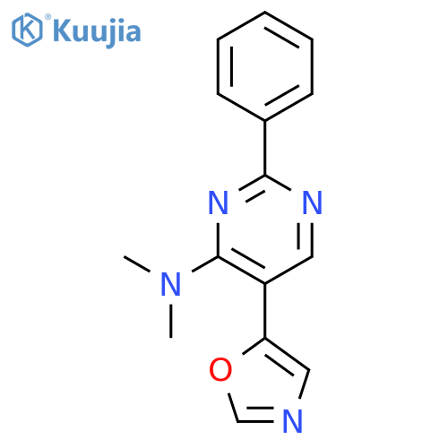 4-Pyrimidinamine, N,N-dimethyl-5-(5-oxazolyl)-2-phenyl- structure