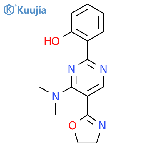 Phenol, 2-[5-(4,5-dihydro-2-oxazolyl)-4-(dimethylamino)-2-pyrimidinyl]- structure