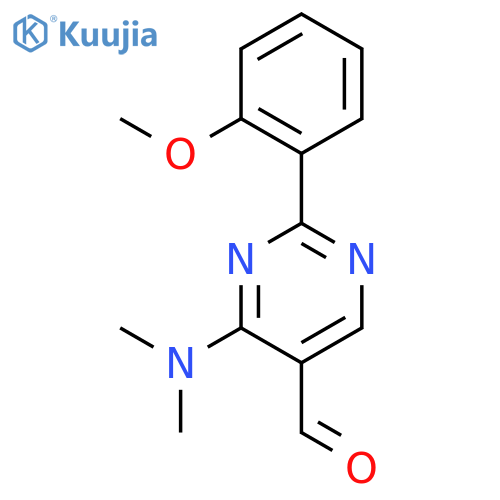 5-Pyrimidinecarboxaldehyde, 4-(dimethylamino)-2-(2-methoxyphenyl)- structure