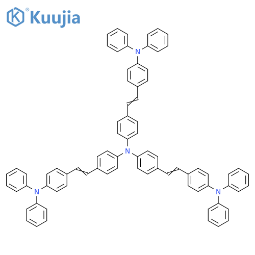 Benzenamine, 4-[2-[4-(diphenylamino)phenyl]ethenyl]-N,N-bis[4-[2-[4-(diphenylamino)phenyl]ethenyl]phenyl]- structure