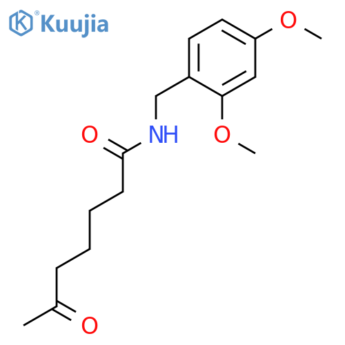 Heptanamide, N-[(2,4-dimethoxyphenyl)methyl]-6-oxo- structure