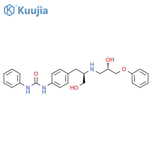Urea,N-[4-[(2R)-3-hydroxy-2-[[(2S)-2-hydroxy-3-phenoxypropyl]amino]propyl]phenyl]-N'-phenyl- structure