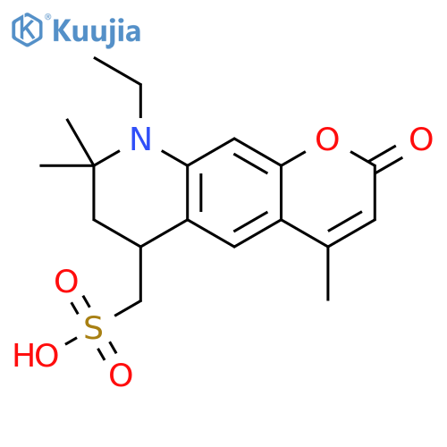 2H-Pyrano[3,2-g]quinoline-6-methanesulfonic acid,9-ethyl-6,7,8,9-tetrahydro-4,8,8-trimethyl-2-oxo- structure