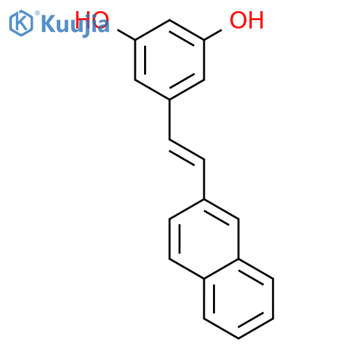 1,3-Benzenediol, 5-[(1E)-2-(2-naphthalenyl)ethenyl]- structure