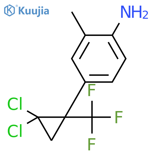 Benzenamine, 4-[2,2-dichloro-1-(trifluoromethyl)cyclopropyl]-2-methyl- structure