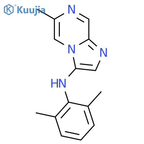 Imidazo[1,2-a]pyrazin-3-amine, N-(2,6-dimethylphenyl)-6-methyl- structure