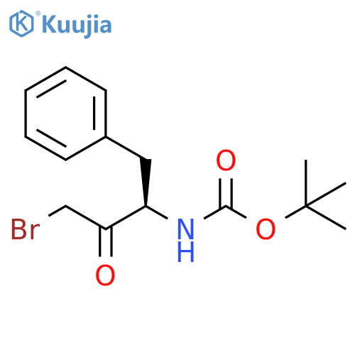 Carbamic acid, [(1R)-3-bromo-2-oxo-1-(phenylmethyl)propyl]-, 1,1-dimethylethyl ester (9CI) structure