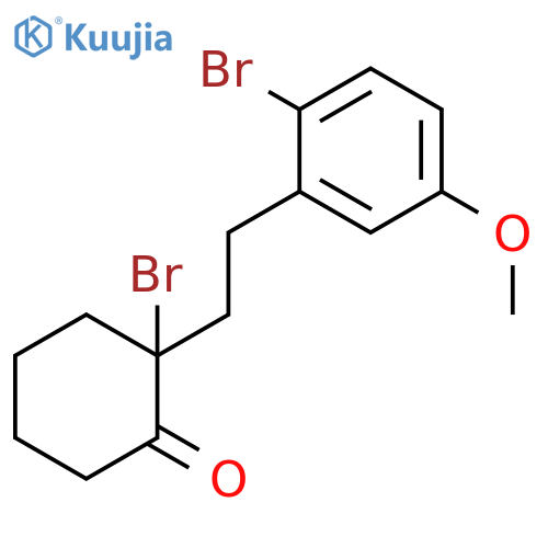 Cyclohexanone, 2-bromo-2-[2-(2-bromo-5-methoxyphenyl)ethyl]- structure