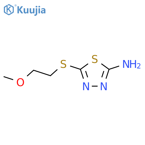 5-(2-Methoxyethyl)thio-1,3,4-thiadiazol-2-amine structure