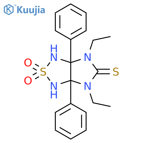 1H-Imidazo[4,5-c][1,2,5]thiadiazole-5(3H)-thione,4,6-diethyltetrahydro-3a,6a-diphenyl-, 2,2-dioxide structure