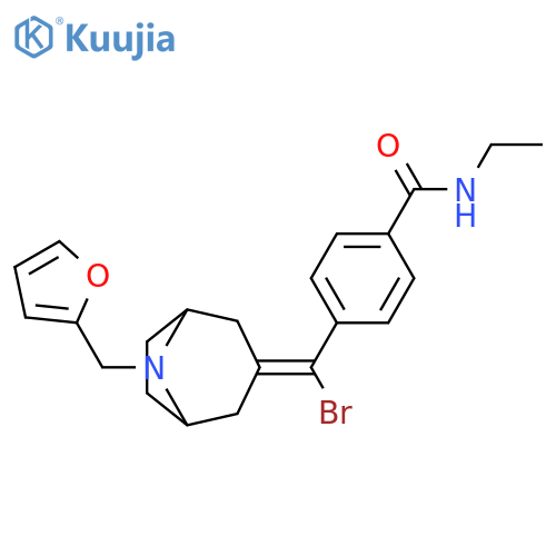 Benzamide, 4-[bromo[8-(2-furanylmethyl)-8-azabicyclo[3.2.1]oct-3-ylidene]methyl]-N-ethyl- structure