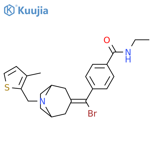 Benzamide,4-[bromo[8-[(3-methyl-2-thienyl)methyl]-8-azabicyclo[3.2.1]oct-3-ylidene]methyl]-N-ethyl- structure