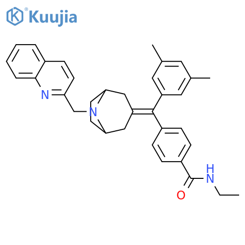 Benzamide,4-[(3,5-dimethylphenyl)[8-(2-quinolinylmethyl)-8-azabicyclo[3.2.1]oct-3-ylidene]methyl]-N-ethyl- structure