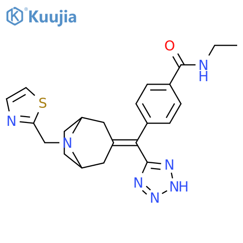 Benzamide, N-ethyl-4-[2H-tetrazol-5-yl[8-(2-thiazolylmethyl)-8-azabicyclo[3.2.1]oct-3-ylidene]methyl]- structure