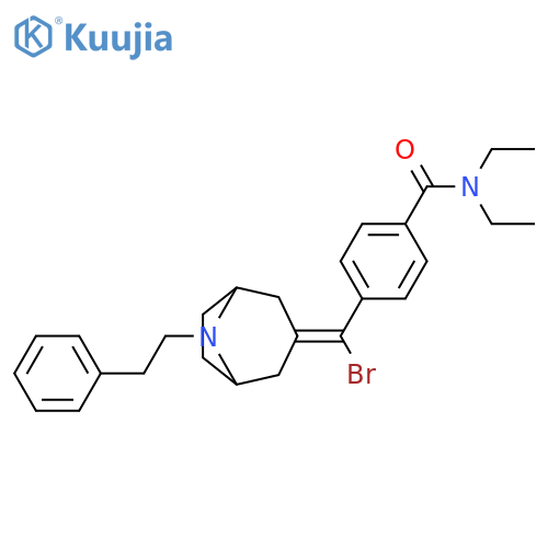 Benzamide, 4-[bromo[8-(2-phenylethyl)-8-azabicyclo[3.2.1]oct-3-ylidene]methyl]-N,N-diethyl- structure