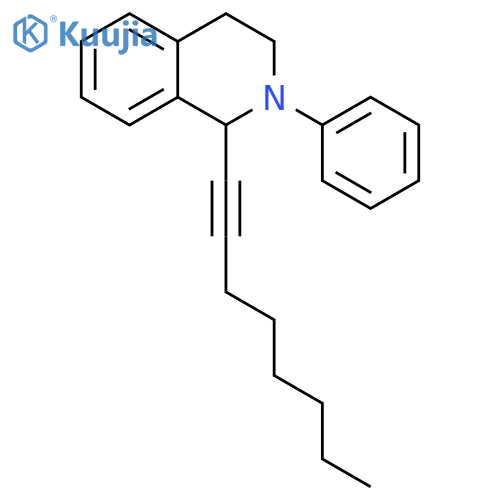 Isoquinoline, 1,2,3,4-tetrahydro-1-(1-octynyl)-2-phenyl- structure