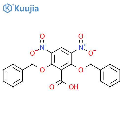 Benzoic acid, 3,5-dinitro-2,6-bis(phenylmethoxy)- structure