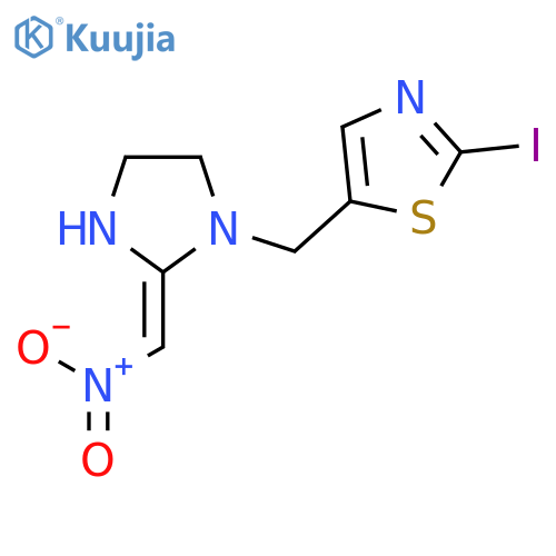 Thiazole, 2-iodo-5-[[2-(nitromethylene)-1-imidazolidinyl]methyl]- structure