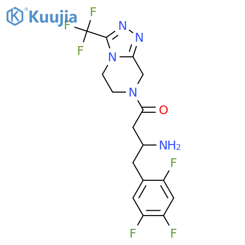 1-Butanone,3-amino-1-[5,6-dihydro-3-(trifluoromethyl)-1,2,4-triazolo[4,3-a]pyrazin-7(8H)-yl]-4-(2,4,5-trifluorophenyl)- structure