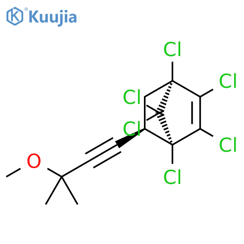 Bicyclo[2.2.1]hept-2-ene,1,2,3,4,7,7-hexachloro-5-(3-methoxy-3-methyl-1-butynyl)-,(1R,4S,5R)-rel- structure
