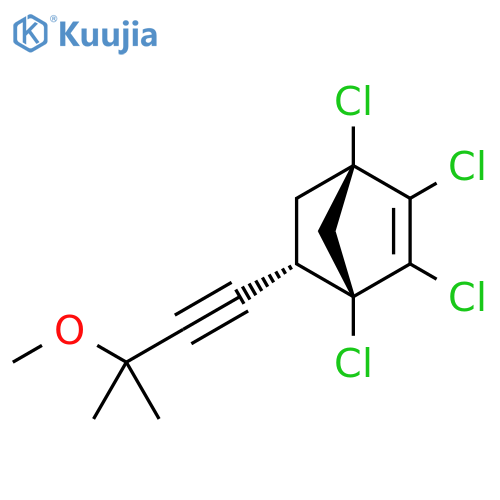 Bicyclo[2.2.1]hept-2-ene,1,2,3,4-tetrachloro-5-(3-methoxy-3-methyl-1-butynyl)-, (1R,4R,5S)-rel- structure