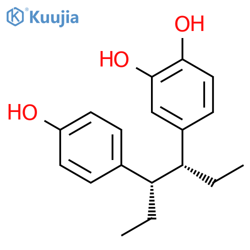 1,2-Benzenediol, 4-(1-ethyl-2-(4-hydroxyphenyl)butyl)-, (R*,S*)- structure