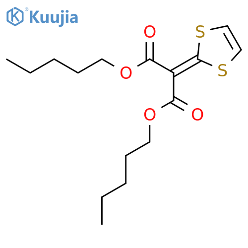 Propanedioic acid, 1,3-dithiol-2-ylidene-, dipentyl ester structure
