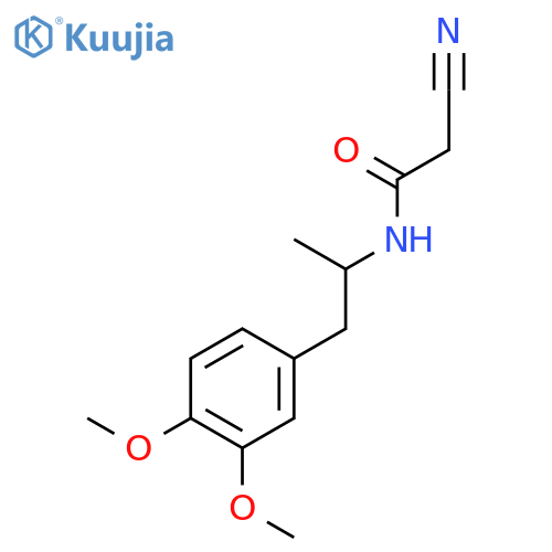 Acetamide, 2-cyano-N-[2-(3,4-dimethoxyphenyl)-1-methylethyl]- structure