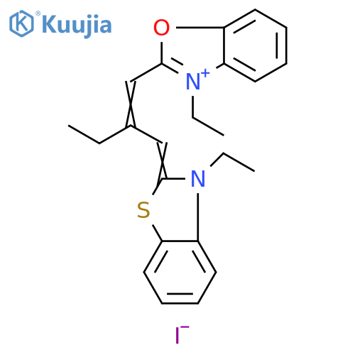 Benzoxazolium,3-ethyl-2-[2-[(3-ethyl-2(3H)-benzothiazolylidene)methyl]-1-butenyl]-,iodide structure