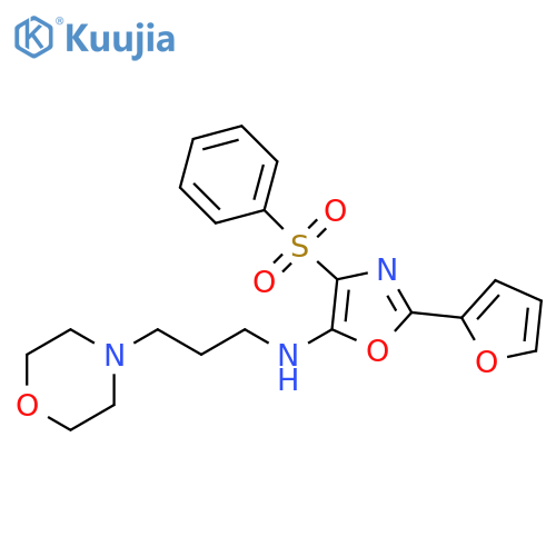 4-(benzenesulfonyl)-2-(furan-2-yl)-N-3-(morpholin-4-yl)propyl-1,3-oxazol-5-amine structure