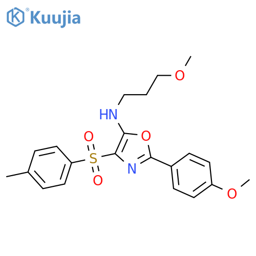 2-(4-methoxyphenyl)-N-(3-methoxypropyl)-4-(4-methylbenzenesulfonyl)-1,3-oxazol-5-amine structure