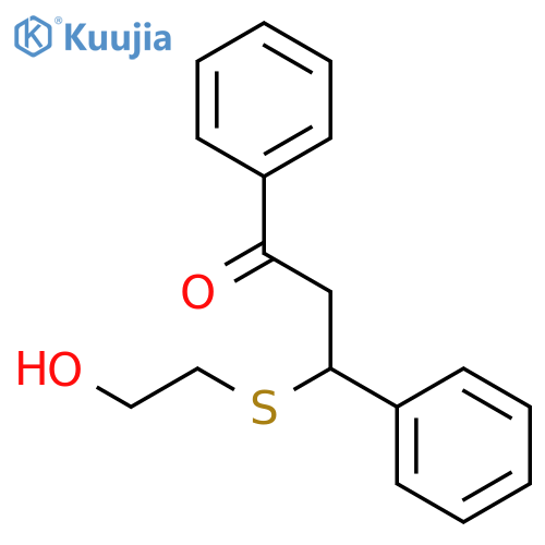 1-PROPANONE, 3-[(2-HYDROXYETHYL)THIO]-1,3-DIPHENYL- structure