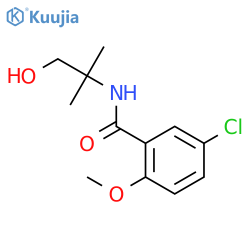BENZAMIDE, 5-CHLORO-N-(2-HYDROXY-1,1-DIMETHYLETHYL)-2-METHOXY- structure
