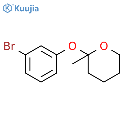 2H-Pyran, 2-(3-bromophenoxy)tetrahydro-2-methyl- structure