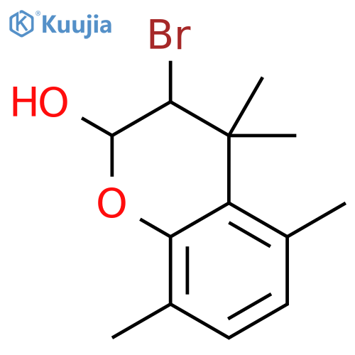 2H-1-Benzopyran-2-ol, 3-bromo-3,4-dihydro-4,4,5,8-tetramethyl- structure