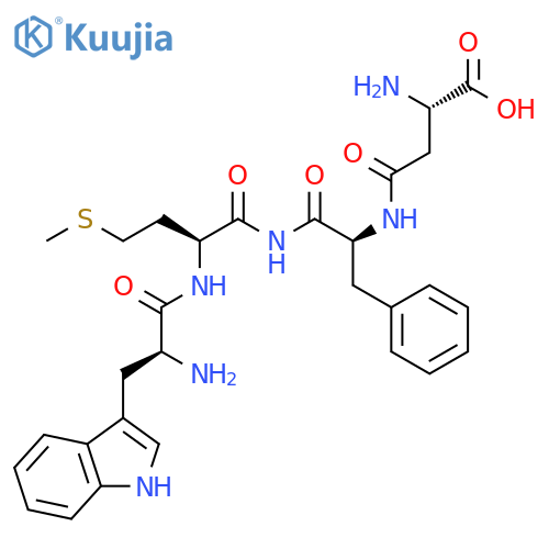 (2S)-2-amino-3-[[(1S)-1-[[(2S)-2-[[(2S)-2-amino-3-(1H-indol-3-yl)propa noyl]amino]-4-methylsulfanyl-butanoyl]carbamoyl]-2-phenyl-ethyl]carbam oyl]propanoic acid structure