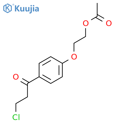 1-Propanone, 1-[4-[2-(acetyloxy)ethoxy]phenyl]-3-chloro- structure