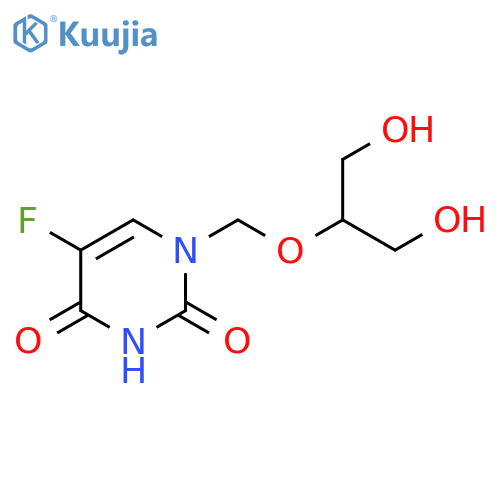 2,4(1H,3H)-Pyrimidinedione,5-fluoro-1-[[2-hydroxy-1-(hydroxymethyl)ethoxy]methyl]- structure