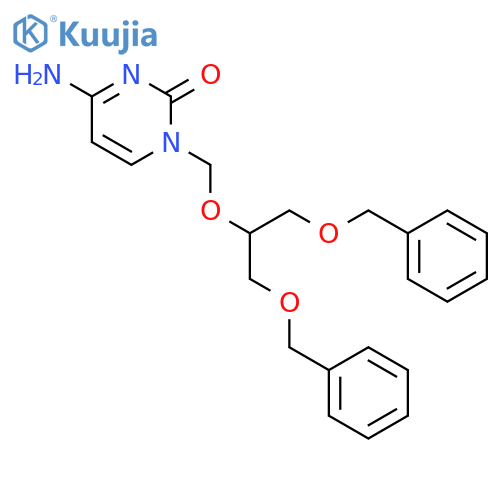 2(1H)-Pyrimidinone, 4-amino-1-[[2-(phenylmethoxy)-1-[(phenylmethoxy)methyl]ethoxy]methyl]- structure